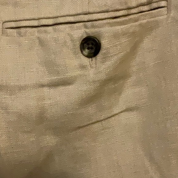 Lauren Ralph Lauren Women’s Tan Lined Linen 100% Linen Wide Leg Trousers Size 14 - Picture 7 of 14